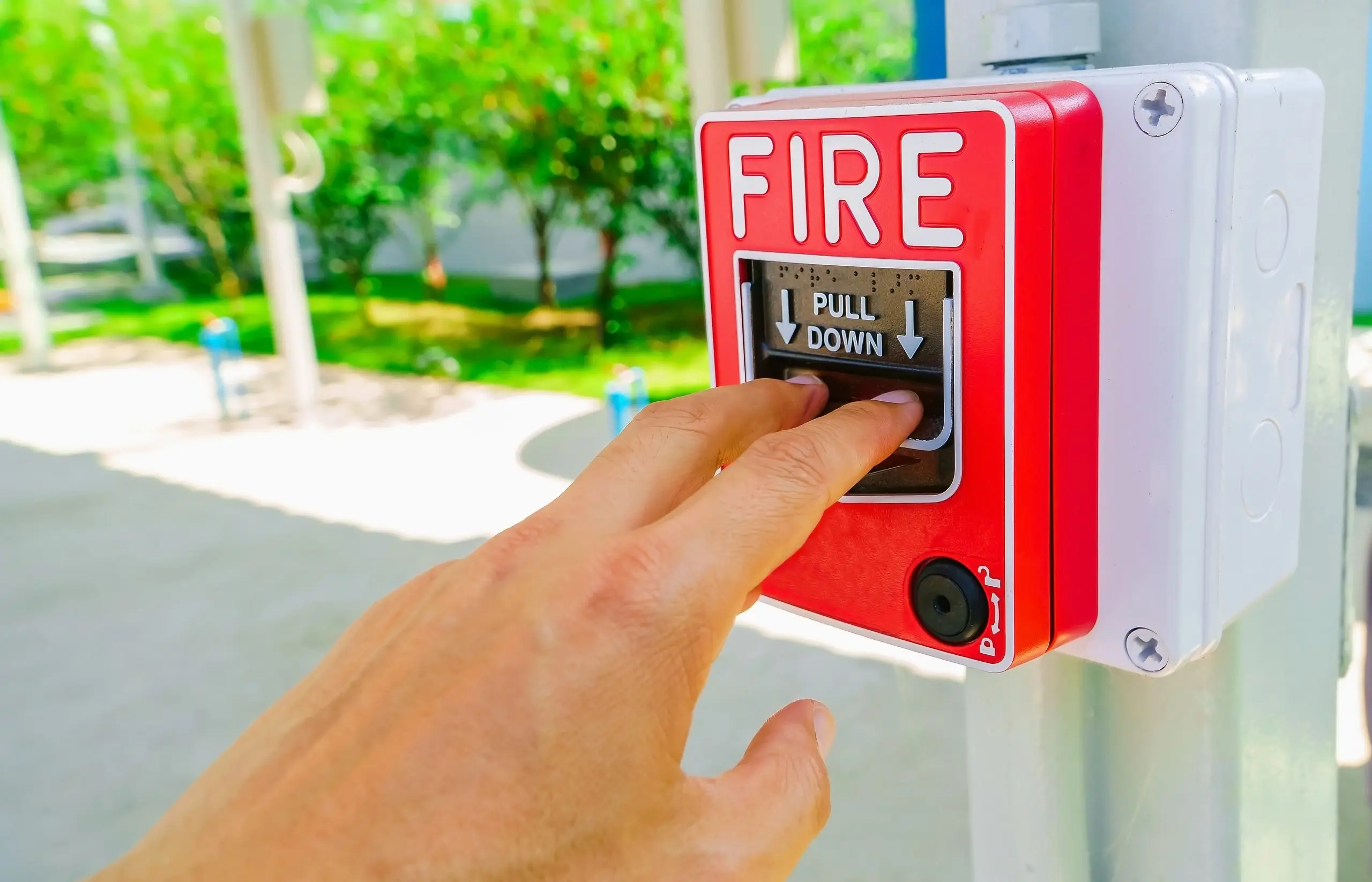 Pull-Down Fire Alarm